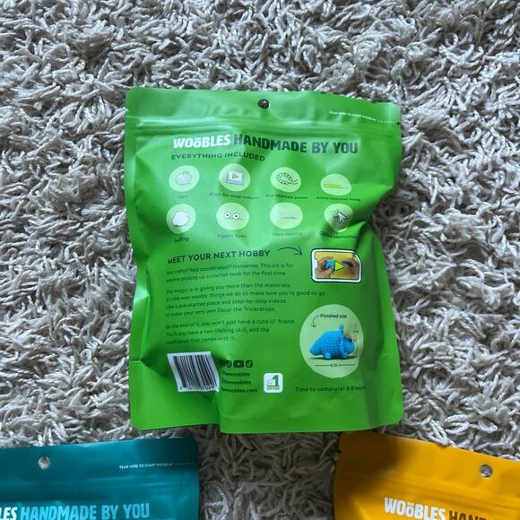The Wobbles Crochet Kit For Beginners Lot Of 3 Dinosaurs NEW - Picture 8 of 9